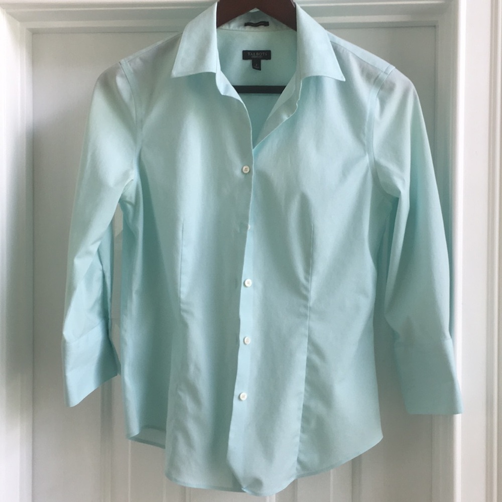 Talbots mint green shirt 2